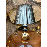 آباژور رومیزی مدل ابریشم، آباژور رومیزی با متریال فلز سرامیک، آبکاری فورتیک بدنه و پایه آباژور، فوق العاده با کیفیت، رنگ طلایی  آباژور فلزی