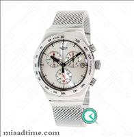 ساعت سواچ Swatch | مردانه، صفحه به رنگ بژ، تمام استیل بند حصیری | کد YVS405G Swatch