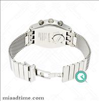 ساعت سواچ Swatch | مردانه، صفحه به رنگ بژ، تمام استیل بند حصیری | کد YVS405G For