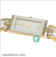 ساعت مچی ویولت زنانه، سرامیکی، مستطیل طلایی سفید | کد 0315/2 مدل