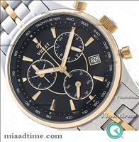 ساعت ویولت Violet زنانه | کرنوگراف, گرد فلزی, دورنگ صفحه مشکی | کد 0358/2L |