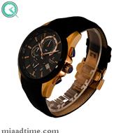 ساعت مچی زیتلوس مردانه کرنوگراف گرد چرمی رزگلد مشکی صفحه مشکی مدل 2025 ساعت مچی مردانه اصل