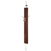 ساعت دیواری مدرن لاکوی کد WMC-1501، ساعت دیواری لاکوی با متریال با کیفیت و با دوام، طراحی مینیمال، دارای موتور آرامگرد و 5 سال گارانتی، رنگ قهوه ای