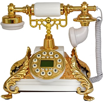 تلفن رومیزی سلطنتی والتر سفید طلایی مدل 8328B