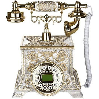 تلفن رومیزی سلطنتی آرنوس رنگ کرم طلایی مدل 031AWG