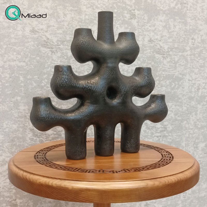 شمعدان تزیینی مدل کندو و کد ABM0013، جا شمعی 7 شعله با ترکیب  دکوراسیون