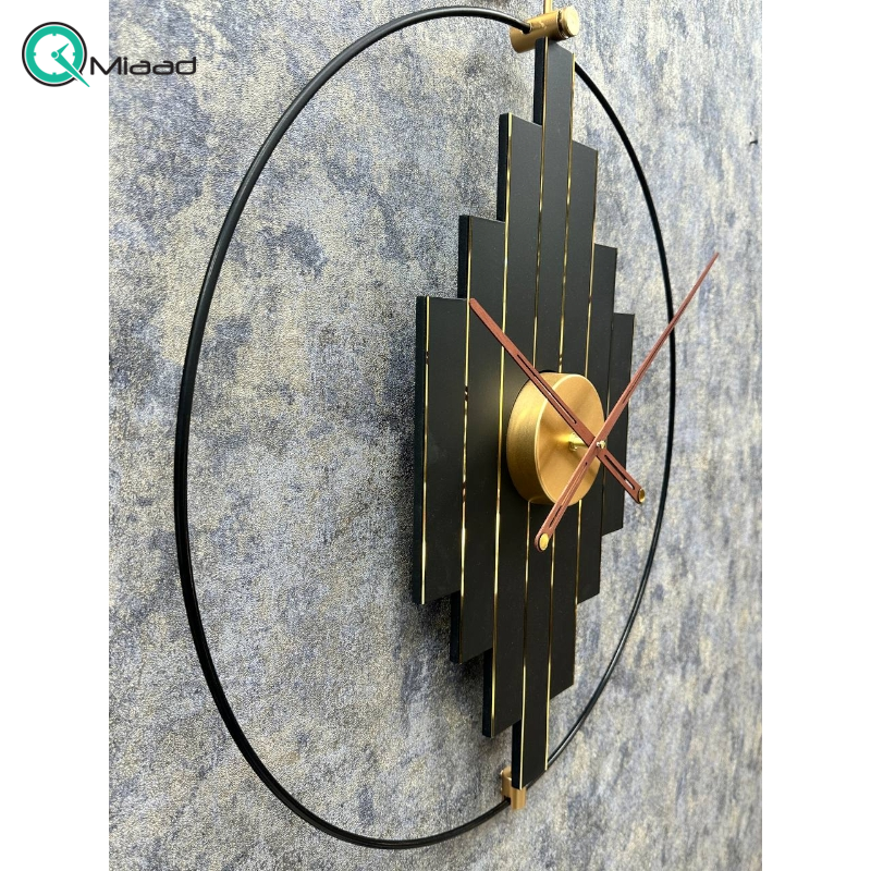 ساعت دیواری مدرن مدل پیانو، ساعت دیواری دایره ای شکل و خلاقانه استیل قطر 70، ساعت دیواری خاص و زیبا با موتور آرامگرد مناسب اتاق خواب و سالن پذیرایی ساعت دیواری لوتوس
