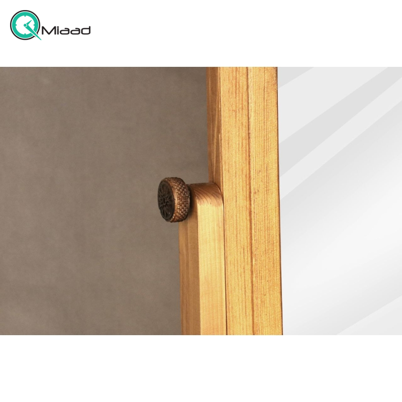 آینه ایستاده چاتمه کشو دار خطی کد AY28087، آینه قدی بسیار زیبا با قاب چوبی روسی و دارای یک کشو چوبی صنایع چوبی