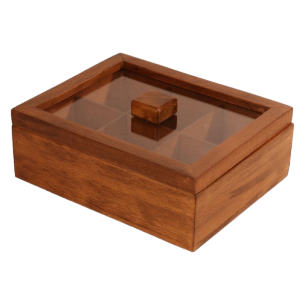 تی باکس مدل BX03041، تی باکس چوبی برای نگه داری کیسه های چای یا تی بگ