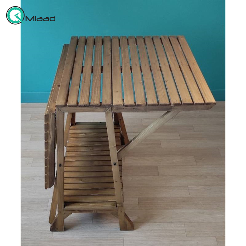 میز خاطره تاشو مدل ST03020، میز خاطره چوبی زیبا، طراحی ساده و زیبا، فضایی برای قرار دادن لوازم دکوری و عکس های خاطر انگیز  میز کنار سالنی