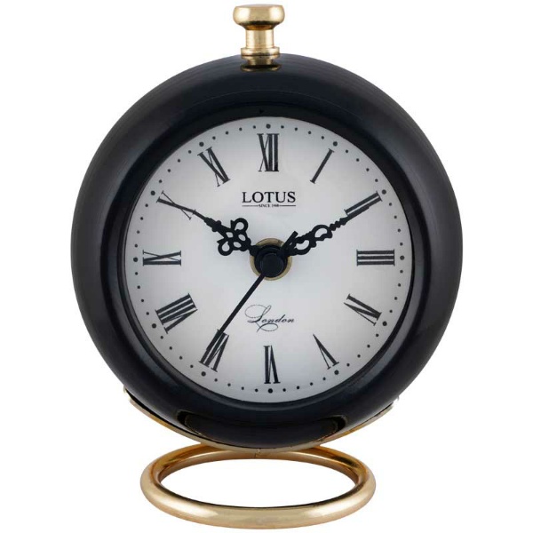  ساعت رومیزی فلزی لوتوس مدل BS-600 مشکی طلایی