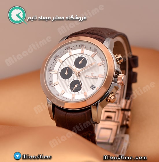 ساعت مچی زنانه تک موتوره رومانسون دو رنگ رزگلد کد 26521 قیمت ساعت مچی ست مردانه و زنانه