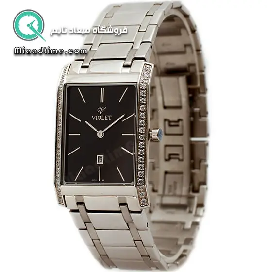 ساعت مچی ویولت کلاسیک مردانه تقویم دار صفحه مشکی کد 0066G ساعت