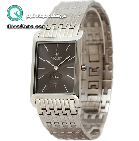ساعت مچی ویولت کلاسیک مردانه زیرثانیه صفحه خاکستری کد 0186G ساعت