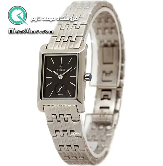 ساعت مچی ویولت کلاسیک زنانه زیرثانیه صفحه مشکی کد 0186L ساعت
