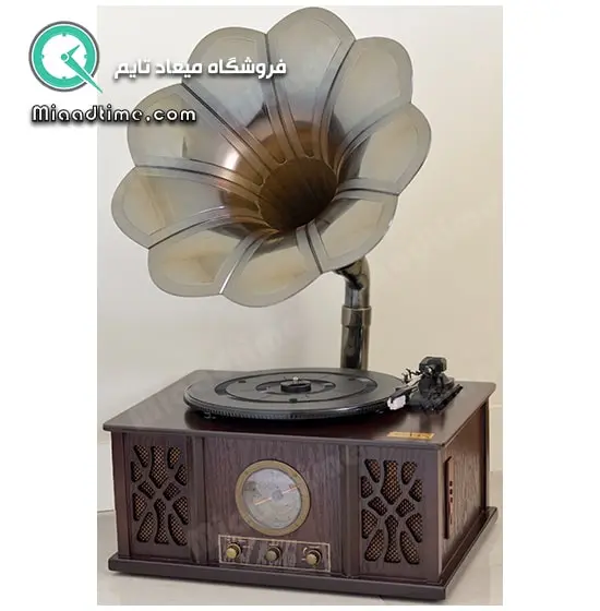 گرامافون رومیزی با طراحی لوکس کلاسیک برند والتر مدل 102R گرامافون