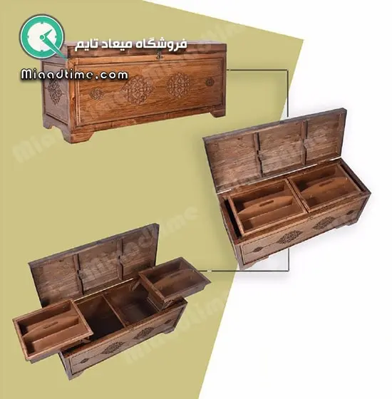 صندوق سبد دار شمس مدل SE20001 صندوق چوبی