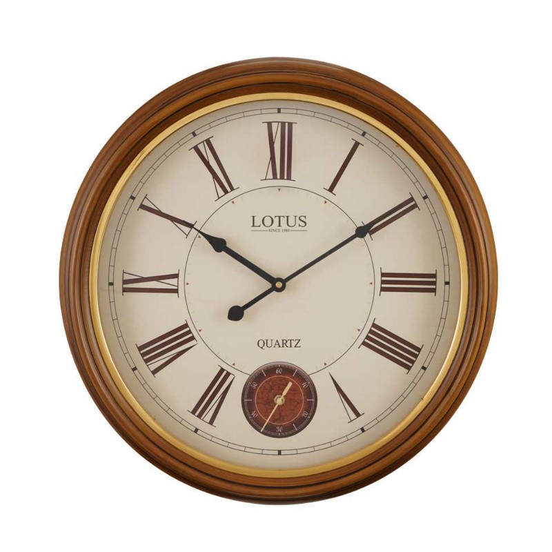 ساعت دیواری چوبی لوتوس  مدل 9042
