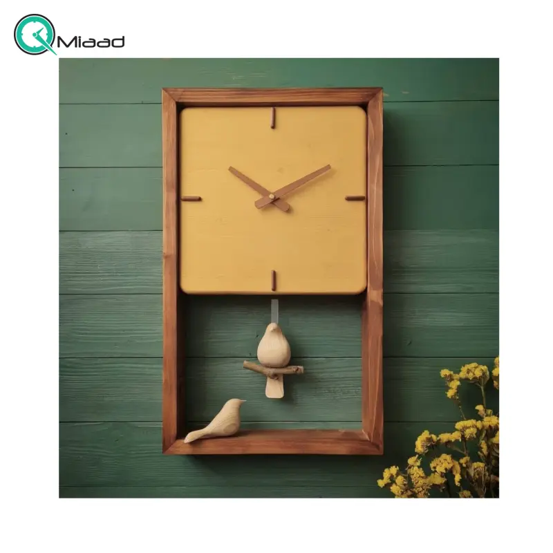 ساعت دیواری چوبی دست ساز کد 149 ساعت دیواری چوبی