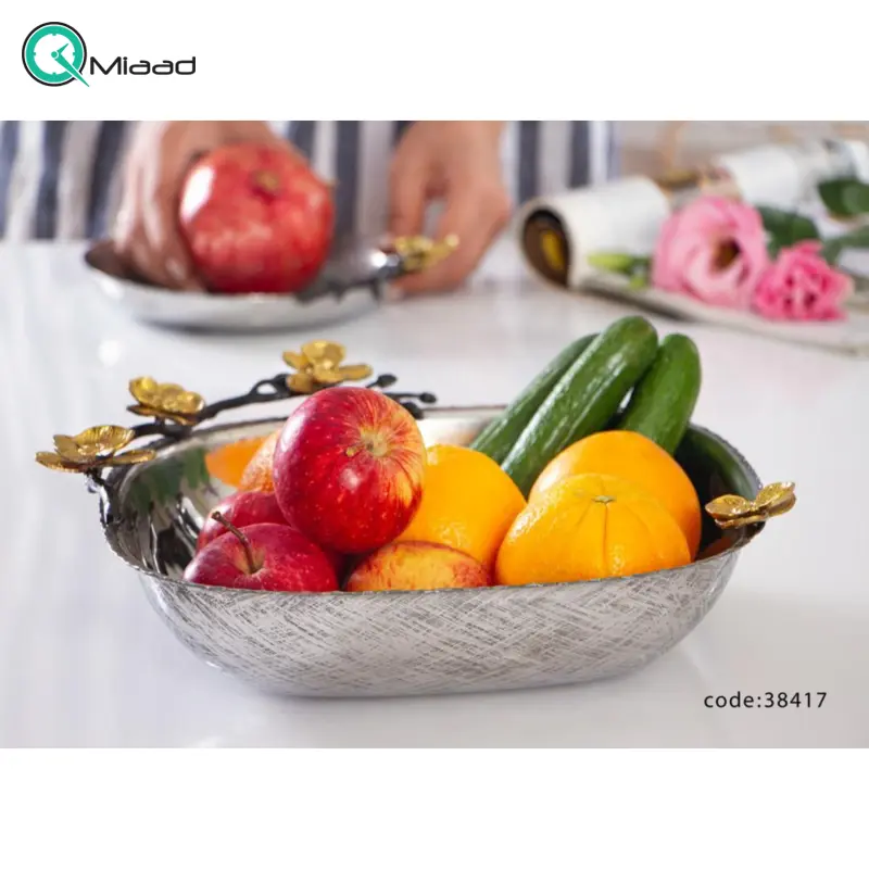 میوه خوری سیاه قلم بنیکو، ظرف میوه سنتی و کلاسیک | کد 38417 میوه خوری لب کنگره