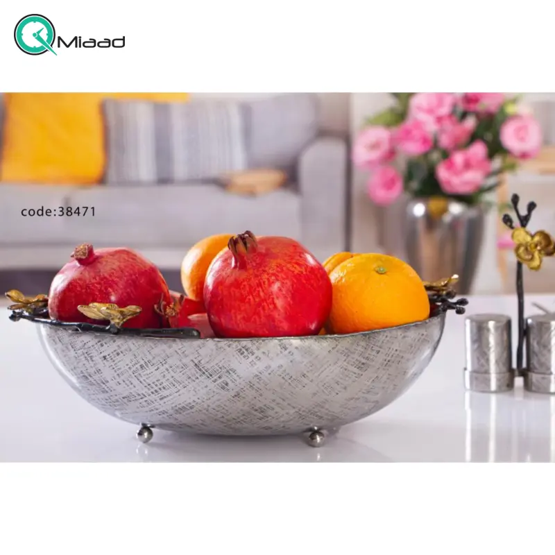 میوه خوری سیاه قلم بنیکو، ظرف میوه خوری سنتی | کد 38471 میوه خوری لب کنگره