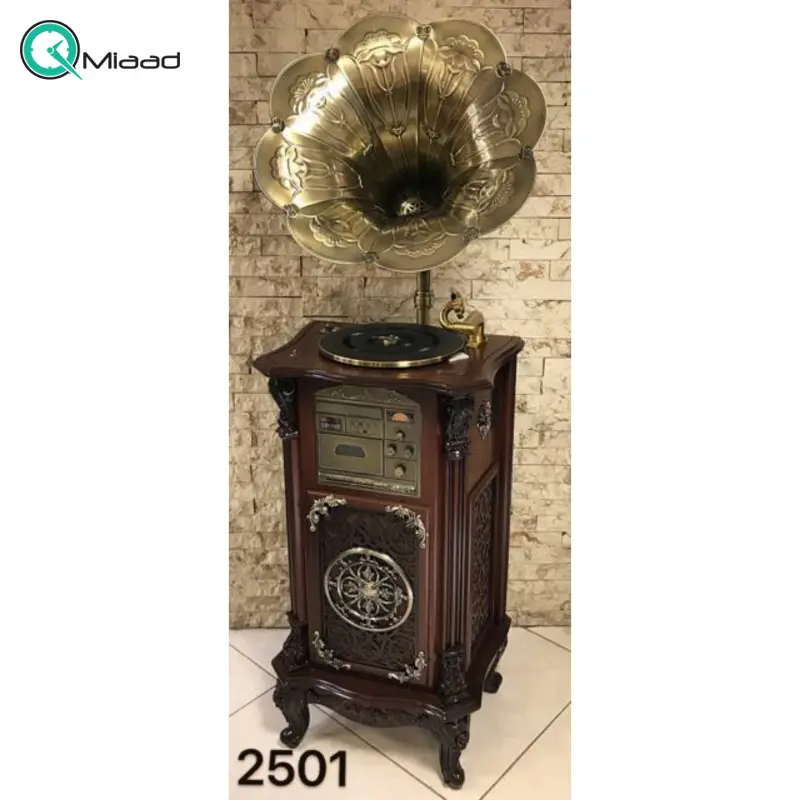 گرامافون مبله والتر فول مدل 2501/Metal قهوه ای گرامافون