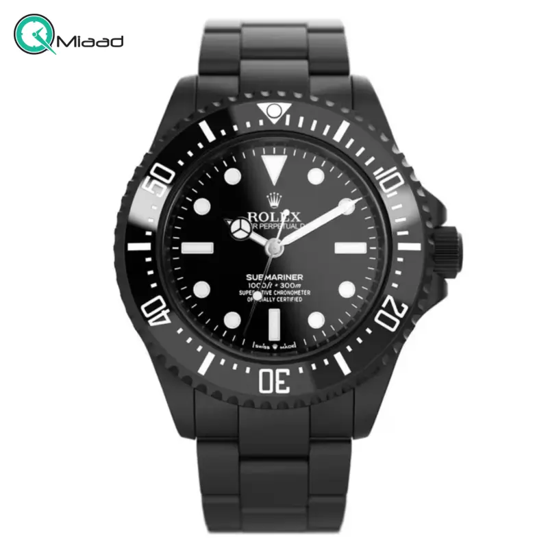 ساعت مچی مردانه رولکس ساب مارینر، ساعت اسپرت مردانه کوارتز با موتور ژاپنی، دارای تقویم و اعداد شب نما | کد 6454 ساعت مچی