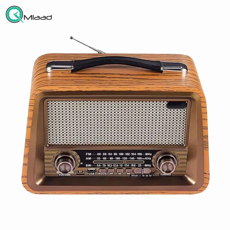 رادیو کلاسیک مدل 2066 قهوهایروشن رادیو شارژی