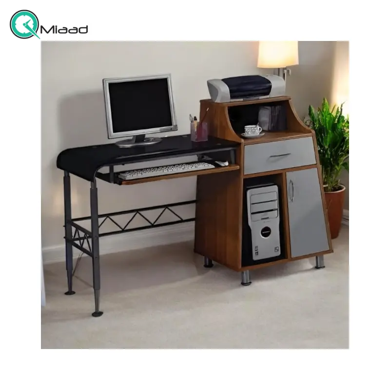 میز کامپیوتر چوبی مدل AS-S1210، میز کامپیوتر بسیار شیک، متریال MDF به صورت دمونتاژ، با بسته بندی عالی انواع میز تلفن و گرامافون