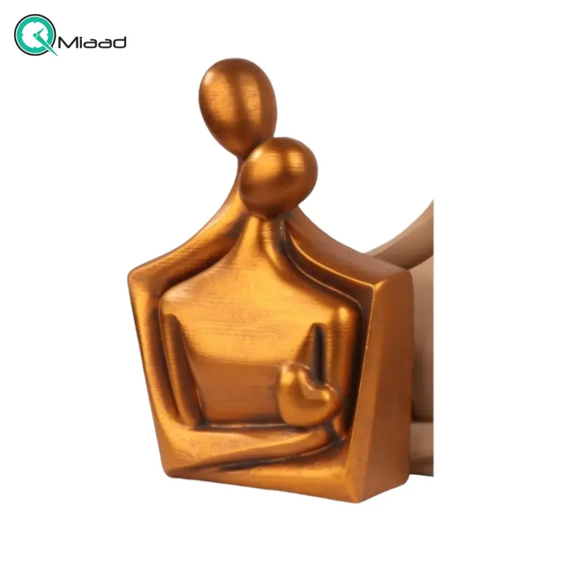 مجسمه ماه عسل مدل MO16163، مجسمه دکوری و ساده، زیبا کننده هر میز و هر سطحی، هدیه ای مناسب برای خانم ها، رنگ قهوه ای مجسمه