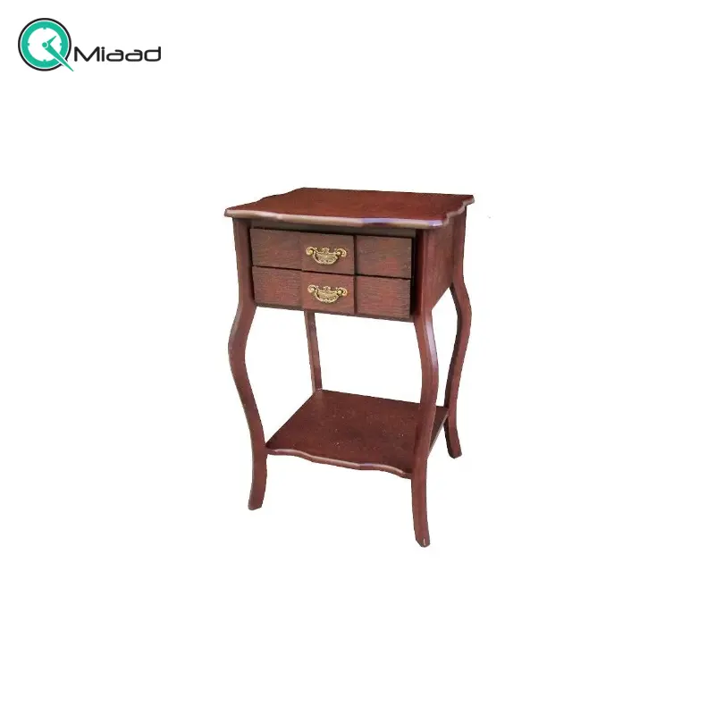 میز تلفن چوبی مدل گرامی کد 21012، میز تلفن پایه دار بسیار شیک و چوبی، دارای دو کشو برای نگه داری وسایل کوچک، فضایی برای نگه درای وسایل تزیینی در پایین و سطح بالای میز خرید میز تلفن گرام
