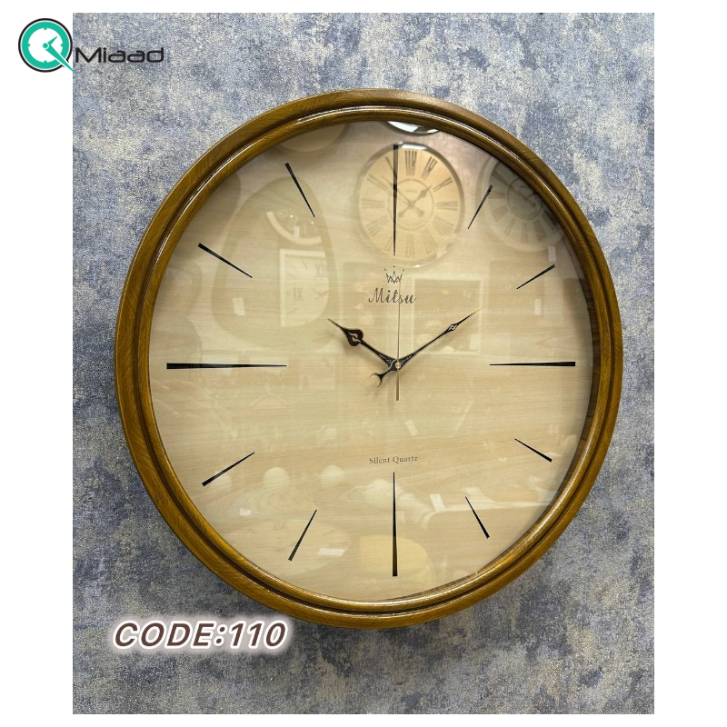 ساعت دیواری چوبی آلپاکا Alpaca کد 110 سایز 60