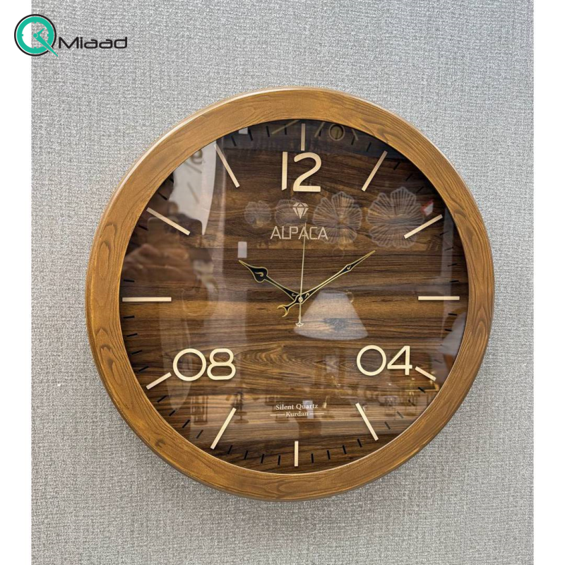  ساعت دیواری چوبی آلپاکا Alpaca کد 1425 سایز 60