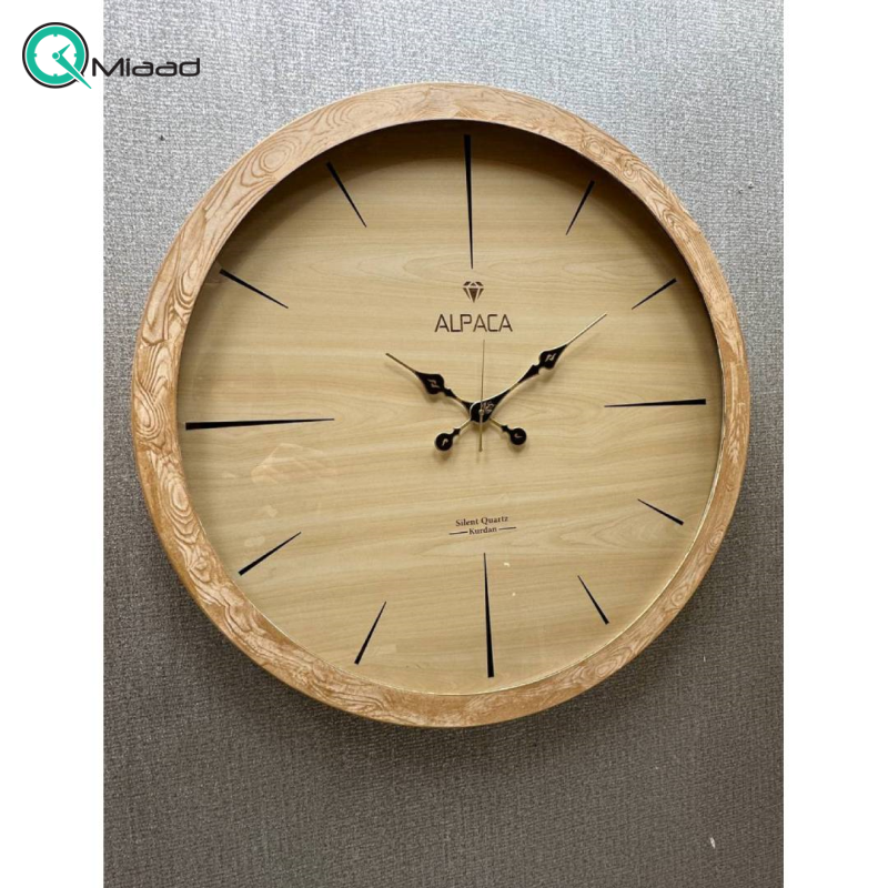 ساعت دیواری چوبی آلپاکا Alpaca کد 1425 سایز 60