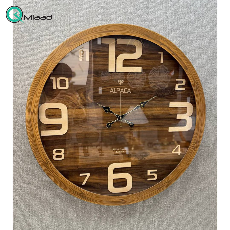 ساعت دیواری چوبی آلپاکا Alpaca کد 1425 سایز 60
