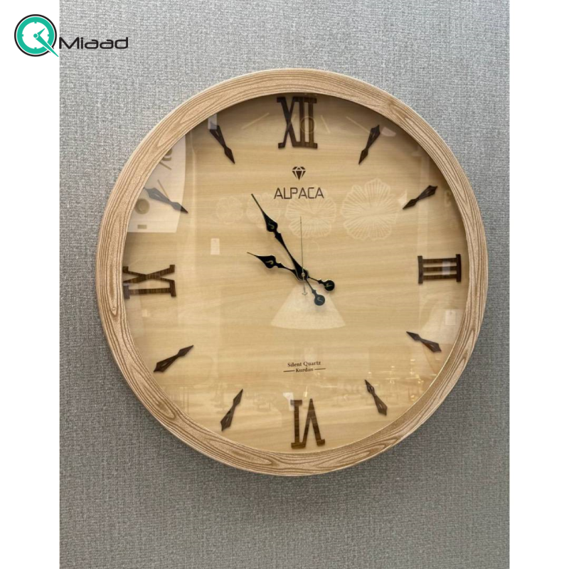 ساعت دیواری چوبی آلپاکا Alpaca کد 1750 سایز 75