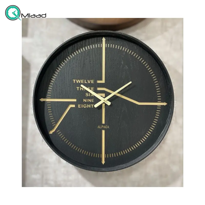 ساعت دیواری آلپاکا مدل SO31، ساعت دیواری سایز 60 با طراحی ساده و مینیمال، رنگ مشکی، متریال MDF ساعت، همچنین صفحه بدون شیشه، دارای موتور آرامگرد و دو سال ضمانت ساعت دیواری