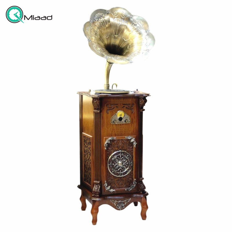 گرامافون ایستاده آنتیک 5 کاره مدل 2205 رنگ قهوه ای
