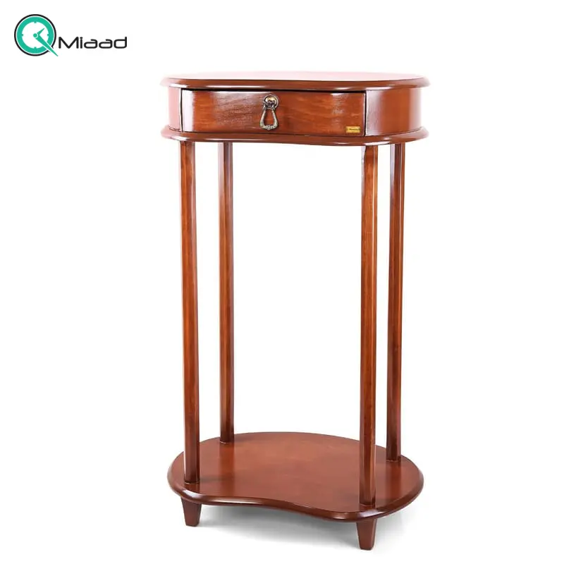 میز تلفن، میز تلفن چوبی و زیبا با پایه های بلند، دارای کشویی برای نگه داری وسایل کوچک، سطح پایینی میز برای نگه داری وسیله دکوری، کد m 212 خرید میز تلفن