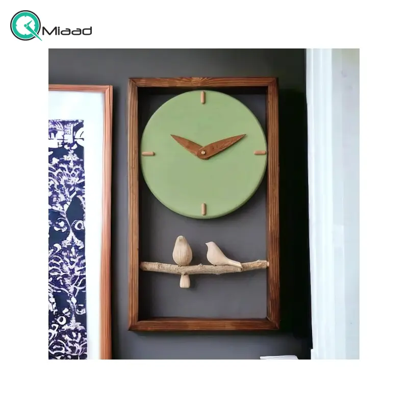 ساعت دیواری چوبی دست ساز مدل 106 ساعت دیواری چوبی