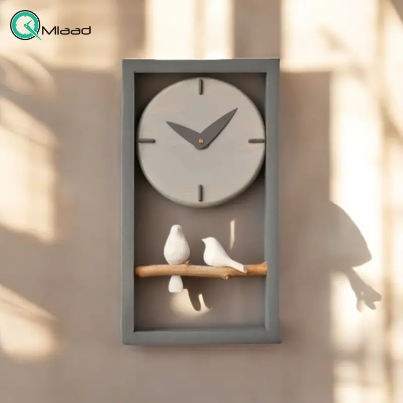 ساعت دیواری چوبی دست ساز مدل 111 ساعت دیواری چوبی