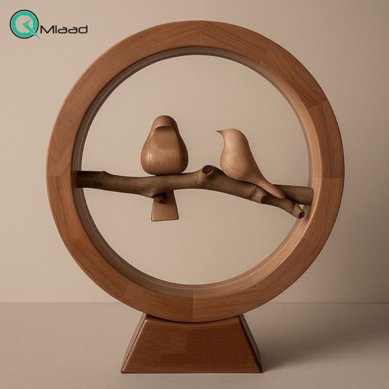آباژور رومیزی چوبی دست ساز 155