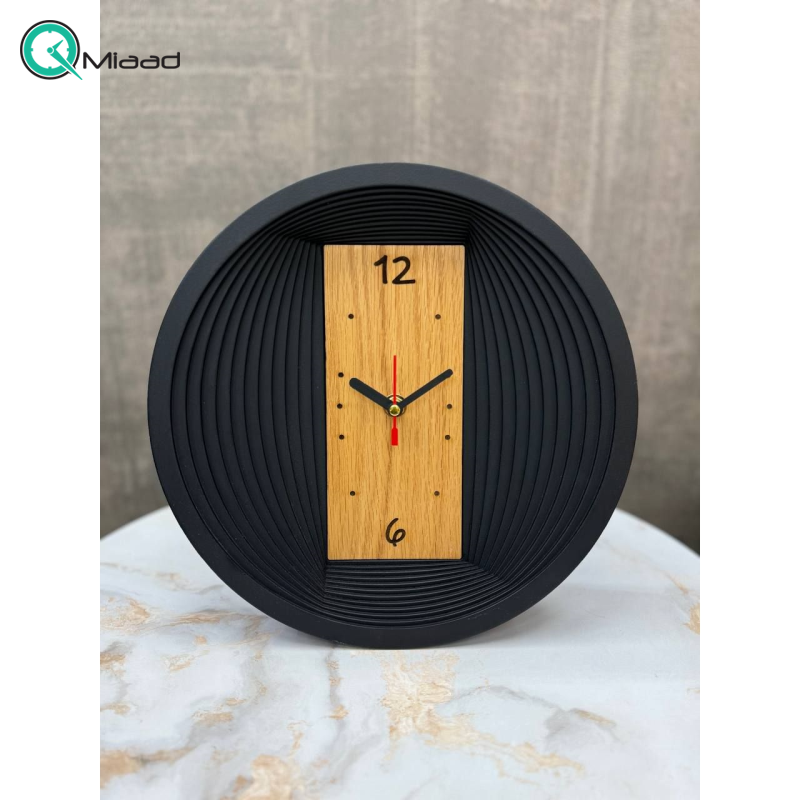 ساعت رومیزی MDF مدل 1405 رنگ مشکی