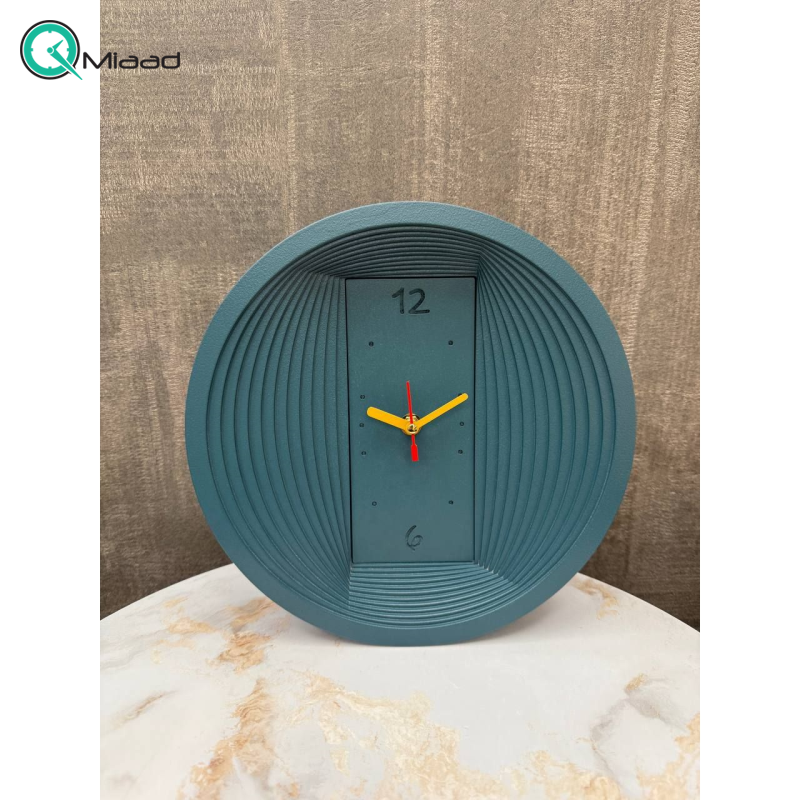 ساعت رومیزی MDF مدل 1405 رنگ آبی