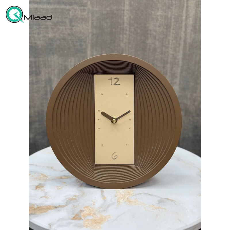 ساعت رومیزی MDF مدل 1405 رنگ قهوه ای