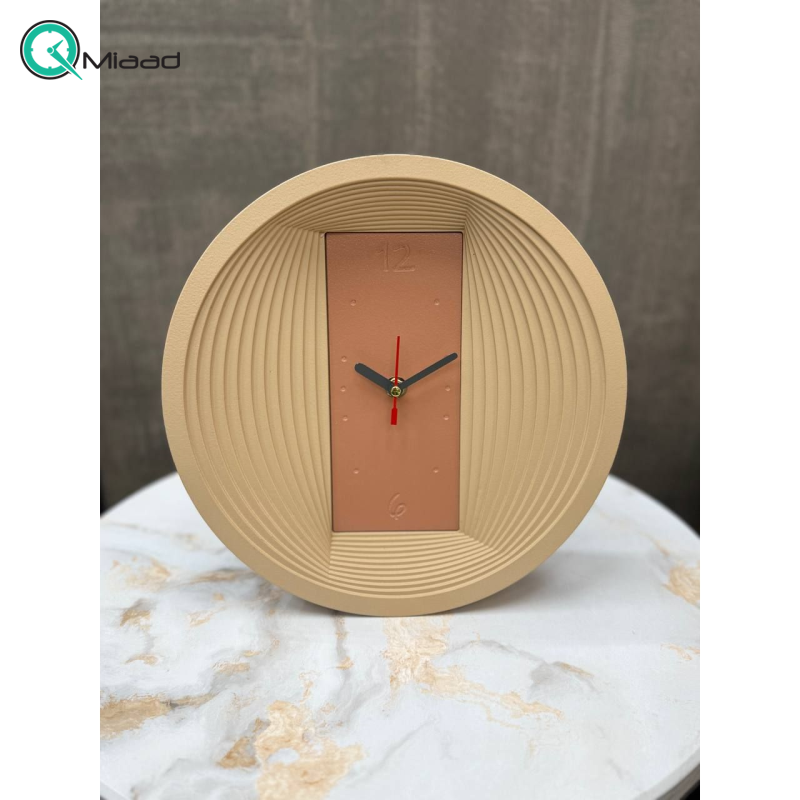 ساعت رومیزی MDF مدل 1405 رنگ نسکافه ای