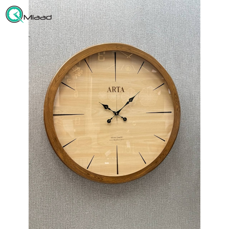 ساعت دیواری آرتا مدل 1425 سایز 60 رنگ قهوه ای