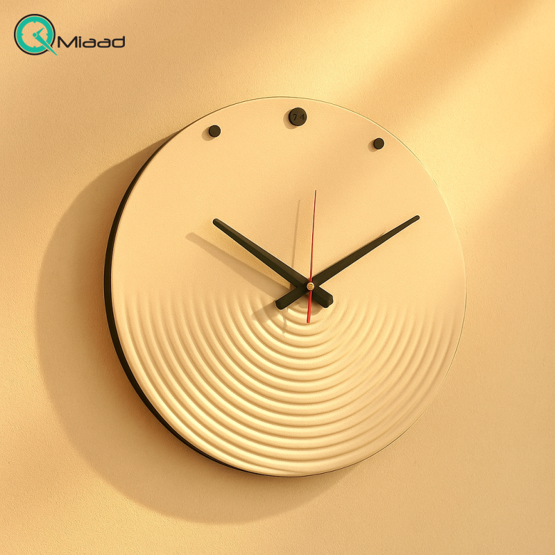 ساعت دیواری بتنی مدل 1490 رنگ کرم‌روشن
