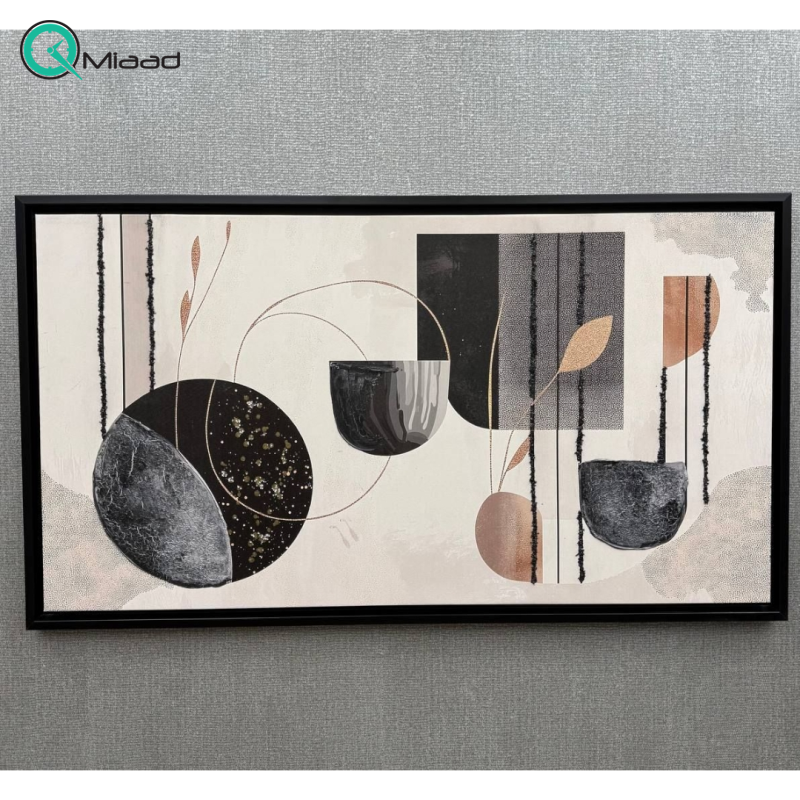 تابلو بوم نقاشی کد 2300 طرح انتزاعی اشکال هندسی