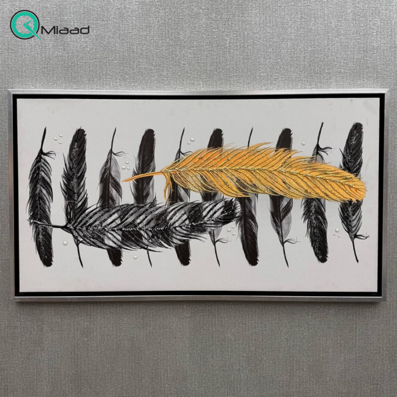 تابلو بوم نقاشی کد 2300 طرح پر طلایی